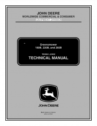 repair manual John Deere 180B, 220B, 260B Greensmower TM2004 Technical Manual PDF