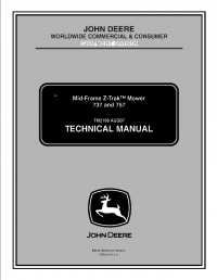 repair manual John Deere 737, 757 Mid-Frame Z-Trak Mower TM2199 Technical Manual PDF