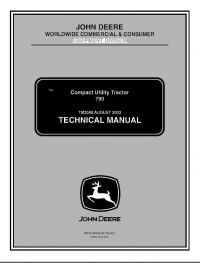 repair manual John Deere 790 Compact Utility Tractor TM2088 Technical Manual PDF