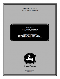 repair manual John Deere 647A, 657A, 667A Quik-Trak TM2310 Technical Manual PDF