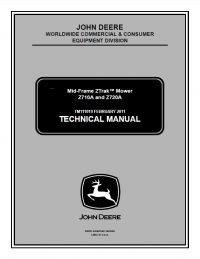 repair manual John Deere Z710A, Z720A Mid-Frame ZTrak Mower TM111019 Technical Manual PDF