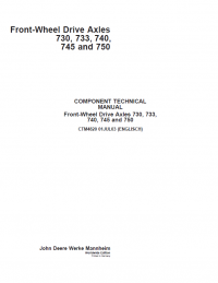 repair manual John Deere Front-Wheel Drive Axles 700 Series CTM4820 Component Technical Manual PDF
