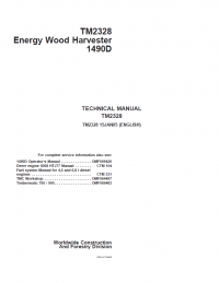 repair manual John Deere Energy Wood Harvester 1490D TM2328 Technical Manual PDF