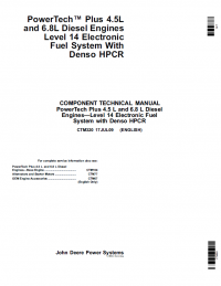 repair manual John Deere PowerTech Plus 4.5L, 6.8L Diesel Engines-Level 14 CTM320 PDF