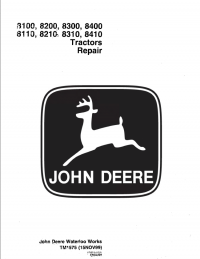 repair manual John Deere 8100 8200 8300 8400 8110 8210 8310 8410 Tractor Repair TM1575 Technical Manual PDF