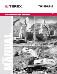 repair manual Terex TXC480LC-2, TXC520LC-2 Heavy Hydraulic Excavators Shop Manual PDF