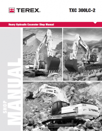 repair manual Terex TXC 300LC-2 Heavy Hydraulic Excavator Shop Manual PDF