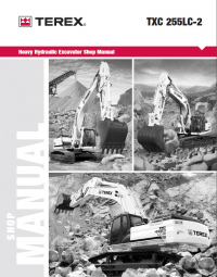 repair manual Terex TXC 255LC-2 Heavy Hydraulic Excavator Shop Manual PDF