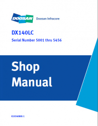 repair manual Doosan Infracore DX140LC Track Excavator Shop Manual PDF
