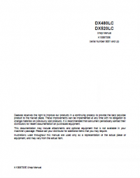 repair manual Doosan DX480LC & DX520LC Track Excavator Shop Manuals PDF