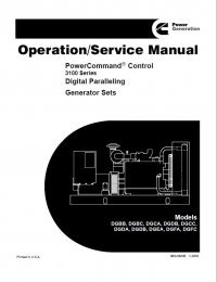repair manual Cummins PowerCommand Control 3100 Series Digital Paralleling Generator Sets Operation/Service Manual