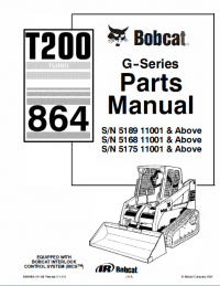 Bobcat T200 Turbo 864 G-Series Parts Manual PDF bobcat 864 wiring diagram 