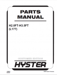 spare parts catalog Hyster (L177) H2.0FT-H3.5FT Forklift Parts Manual PDF