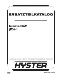 spare parts catalog Hyster (F004) S3.50-5.50XM Forklift PDF Parts Manual GR only