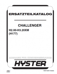 spare parts catalog Hyster Challenger (H177) H2.00-H3.20XM Forklift PDF Parts Manual GR only