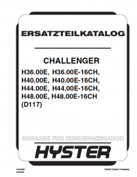 spare parts catalog Hyster Challenger (D117) Forklift PDF Parts Manual GR only