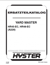 spare parts catalog Hyster Yardmaster (A228) HR45-EC HR48-EC PDF Parts Manual GR only