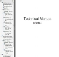repair manual Hitachi EX200-2 Excavator Technical Workshop Manual PDF