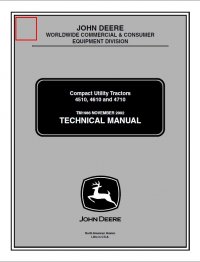repair manual John Deere Compact Utility Tractors 4510 4610 4710 Technical Manual TM1986 PDF