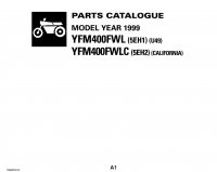 spare parts catalog Yamaha YFM400FWL & YFM400FWLC 1999 Parts Catalogue PDF