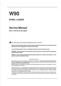 repair manual Fiat Kobelco W90 Wheel Loader Service Manual PDF