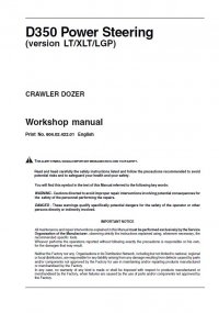 repair manual Fiat Kobelco D350 Power Steering (version LT/XLT/LGP) Crawler Dozer Workshop Manual PDF