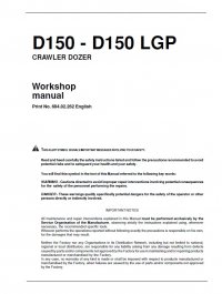 repair manual Fiat Kobelco D150, D150LGP Crawler Dozer Workshop Manual PDF
