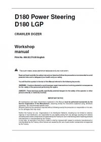 repair manual Fiat Kobelco D180 PS, D180 LGP Crawler Dozer Workshop Manual PDF