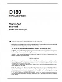 repair manual Fiat Kobelco D180 Crawler Dozer Workshop Manual PDF