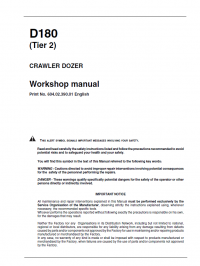 repair manual Fiat Kobelco D180 Tier2 Crawler Dozer Workshop Manual PDF