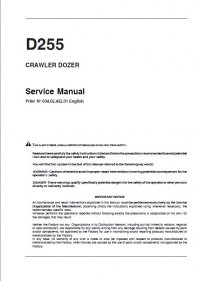 repair manual Fiat Kobelco D255 Crawler Dozer Workshop Manual PDF