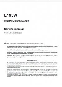repair manual Fiat Kobelco E195W Hydraulic Excavator Service Manual PDF
