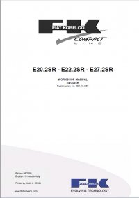 repair manual Fiat Kobelco E20.2SR, E22.2SR, E27.2SR Hydraulic Excavators Workshop Manual PDF