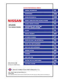 repair manual Nissan Atleon Model TK0 Series 1999 Electronic Service Manual