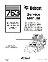 repair manual Bobcat 753 High Flow Option Skid Steer Loader Service Manual PDF