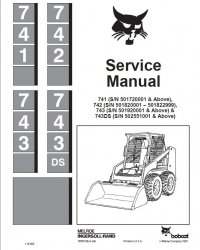 Bobcat 741 742 743 743DS Skid Steer Loader Service Manual 743 bobcat skid steer wiring schematics 