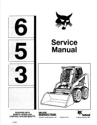 repair manual Bobcat 653 Skid Steer Loader Service Manual PDF