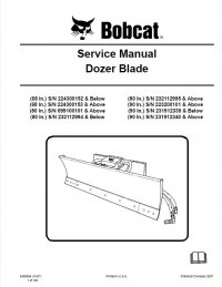 repair manual Bobcat 68, 80, 90 Inch Dozer Blade Service Manual PDF