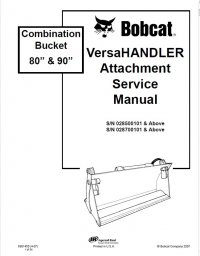 repair manual Bobcat 80” And 90” Combination Bucket Service Manual PDF