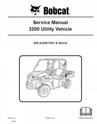 repair manual Bobcat 3200 Utility Vehicle Service Manual PDF