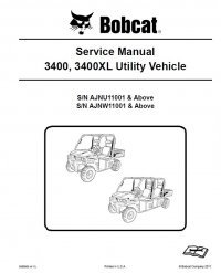 repair manual Bobcat 3400, 3400XL Utility Vehicle Service Manual PDF