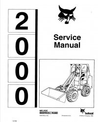 repair manual Bobcat 2000 Wheel Loader Service Manual PDF