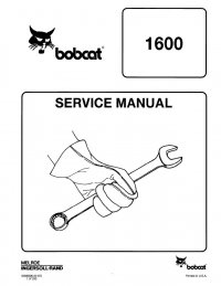 repair manual Bobcat 1600 Articulated Loader Service Manual PDF