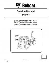 repair manual Bobcat 18PLA, 24PLA, PNSFL Planers Service Manual PDF