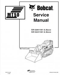 repair manual Bobcat MT50 Mini Track Loader Service Manual PDF