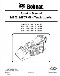 repair manual Bobcat MT52, MT55 Mini Track Loader Service Manual PDF