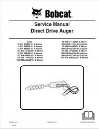 repair manual Bobcat Direct Drive Auger Service Manual PDF