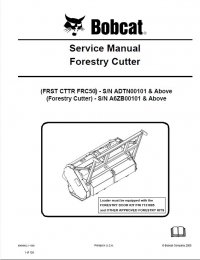 repair manual Bobcat FRST CTTR FRC50 Forestry Cutter Service Manual PDF