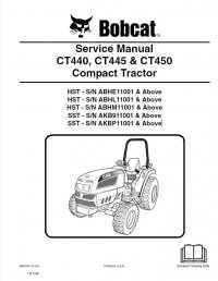 repair manual Bobcat CT440, CT445, CT450 Compact Tractors Service Manuals PDF