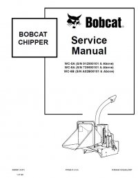 repair manual Bobcat WC-5A, WC-8A, WC-8B Chipper Service Manual PDF